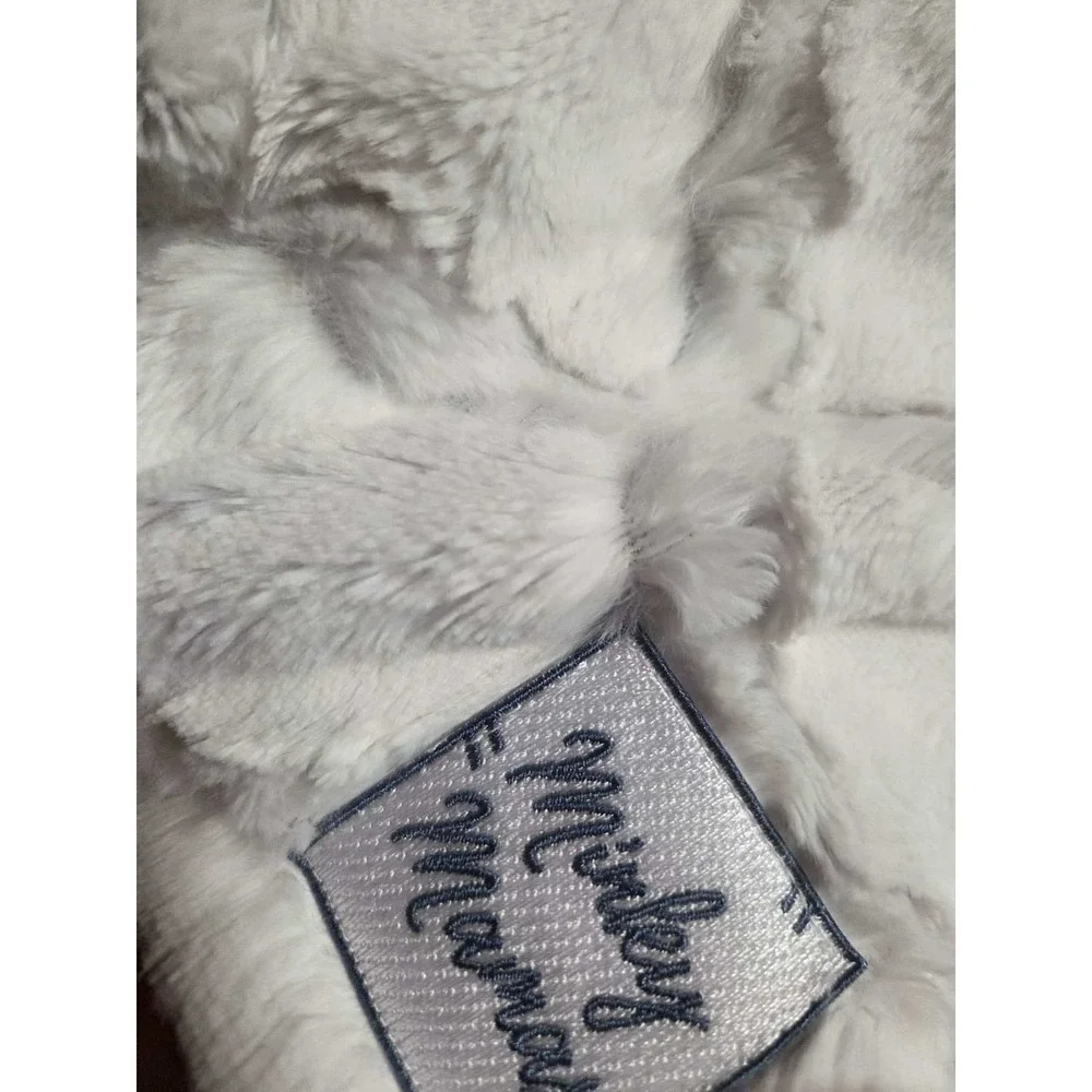 Minky Mama Patchwork Minky Blanket 46x57 Purple White Leopard Plush Throw Soft
